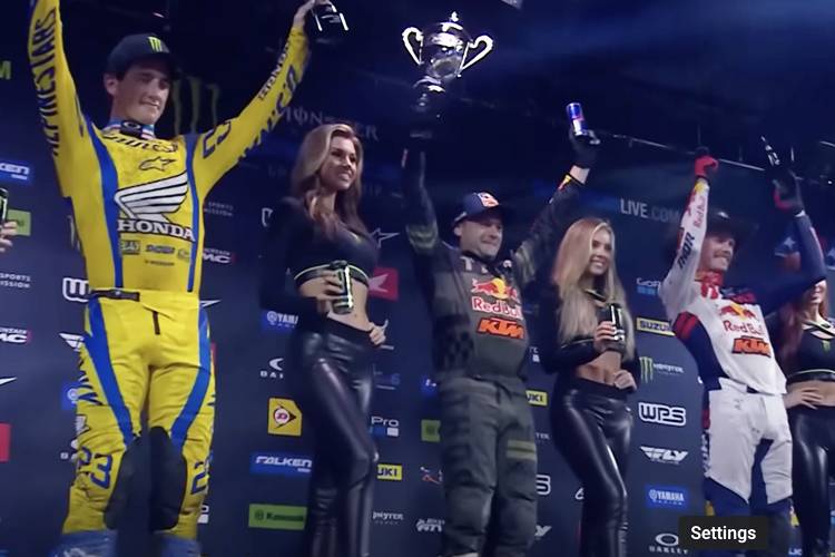 Cooper Webb gewann in Tampa vor Chase Sexton und Aaron Plessinger