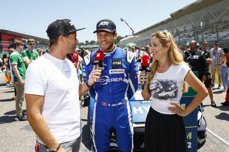 Timo Scheider und Andrea Kaiser mit Ricardo Feller