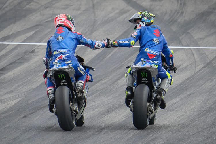 Das Bild gehört der Vergangenheit an: Rins und Mir auf der GSX-RR