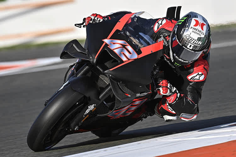 Alex Rins beim LCR-Honda-Test am 8. November in Valencia