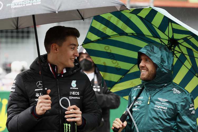 George Russell lobt den Intellekt von Sebastian Vettel  