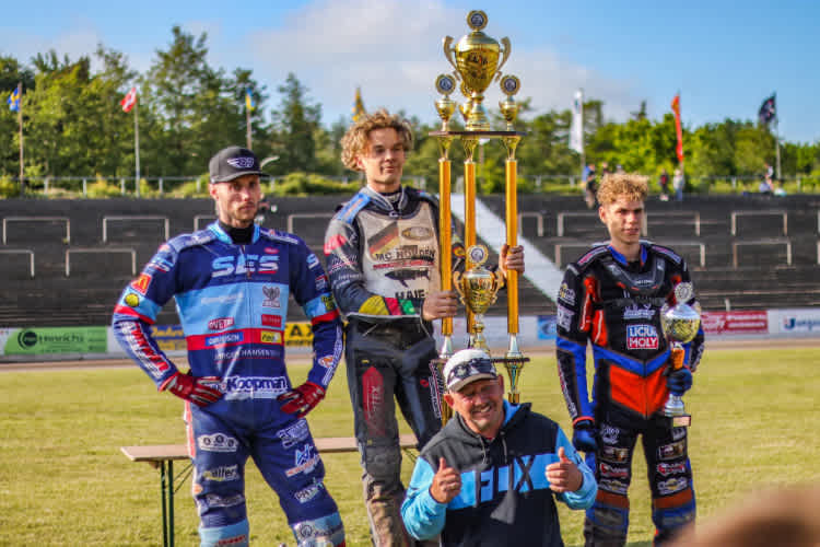 Die Top-3 in Norden: René Deddens, Lars Skupien und Sandro Wasserman (v.l.)