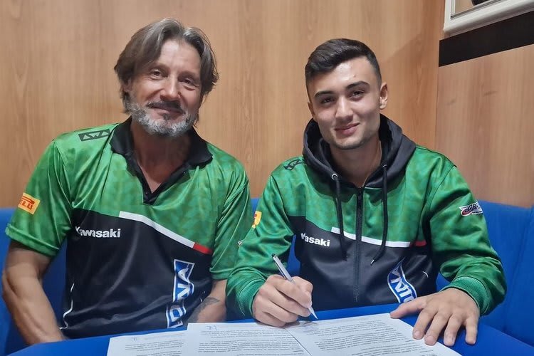 Gabriele Giannini mit ProDina-Teammanager Riccardo Drisaldi