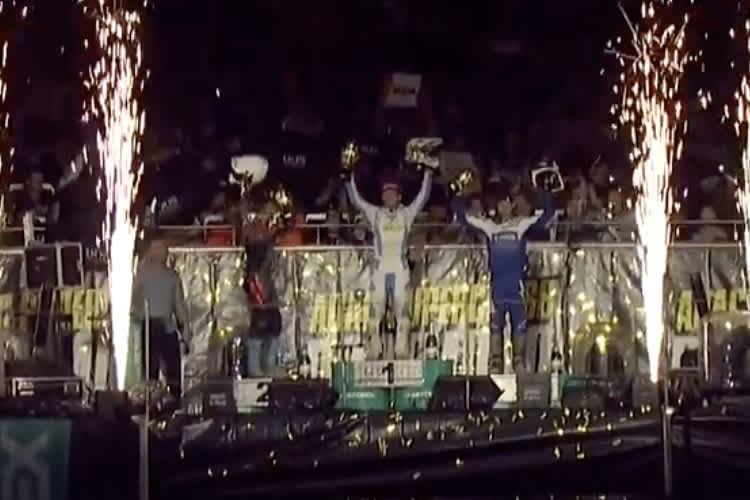 Das SX2-Podium am Samstag in Dortmund