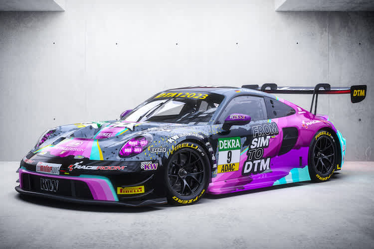 Der Bolide von Tim Heinemann wird im Starterfeld der DTM auffallen.