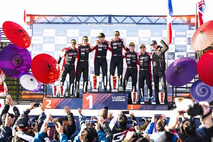 Das reine Toyota-Podium