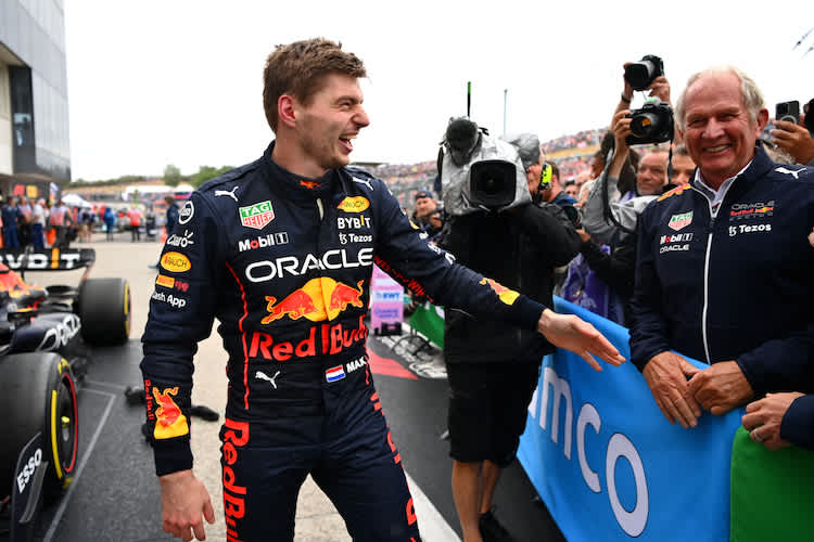 Max Verstappen stand die Freude über den Ungarn-Sieg ins Gesicht geschrieben