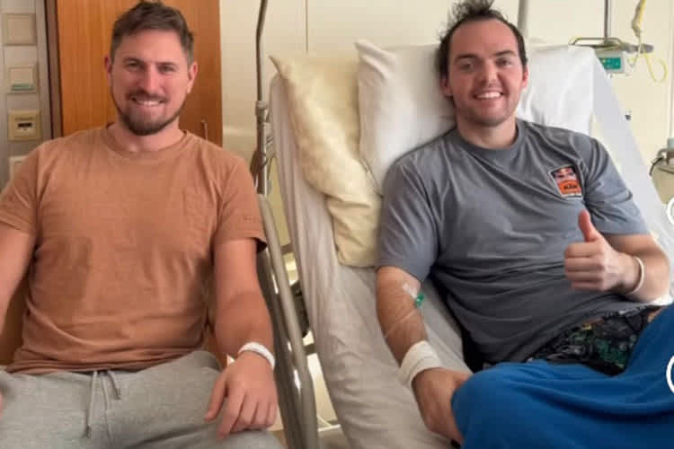 Skistar Max Franz besuchte Matthias Walkner 