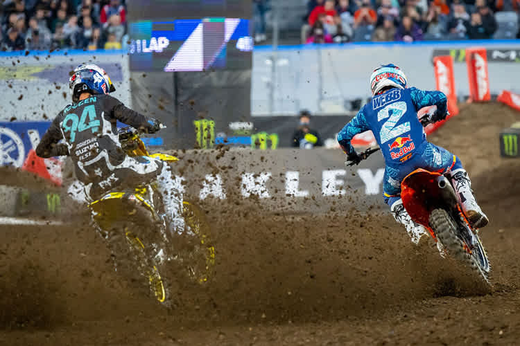 Webb kämpfte im Vorauf gegen Ken Roczen um den Sieg