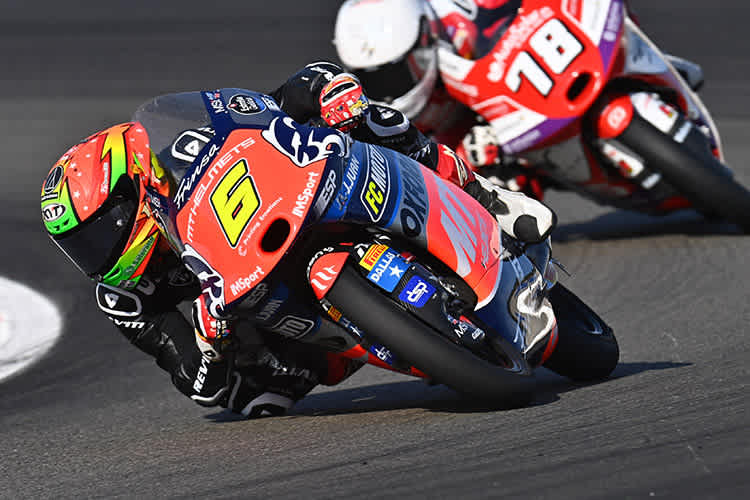 Ryusei Yamanaka testete am Montag erstmals für das MTHelmets-MSi-Team in Valencia 