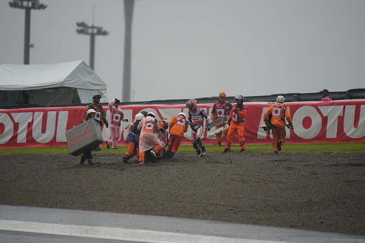 Johann Zarco stürzte vor dem Abbruch und wurde beim Re-Start nicht zugelassen