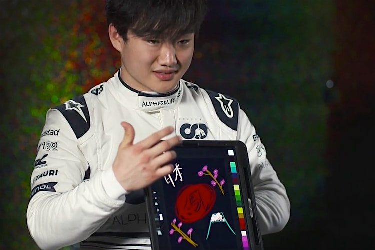 Yuki Tsunoda liess sich Einiges einfallen