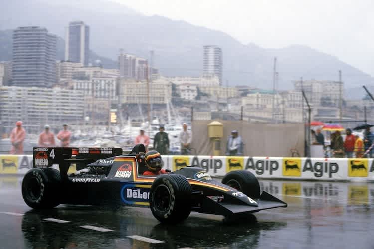 Stefan Bellof mit seinem Tyrrell 1984 im Monaco-Grand Prix