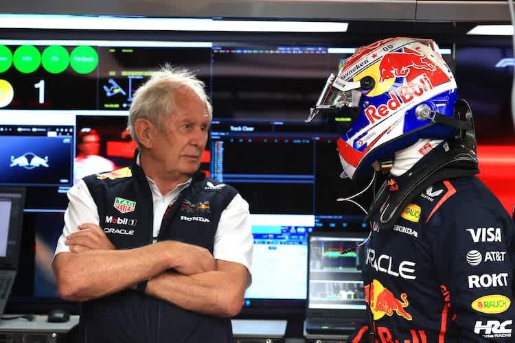 Dr. Helmut Marko und Max Verstappen