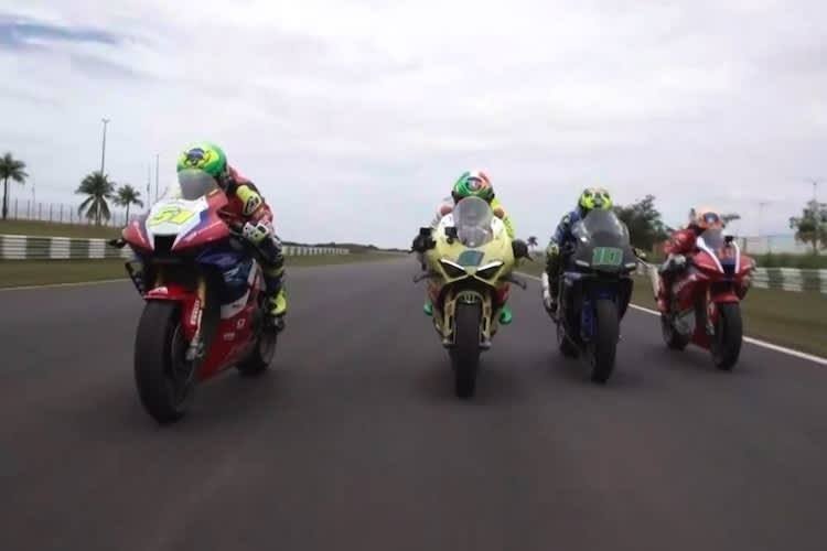 Proberitt in Goiania mit Morbidelli, Granado, Moreira und Marini