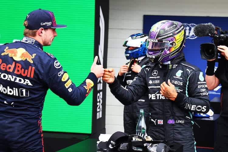 Max Verstappen und Lewis Hamilton 2021