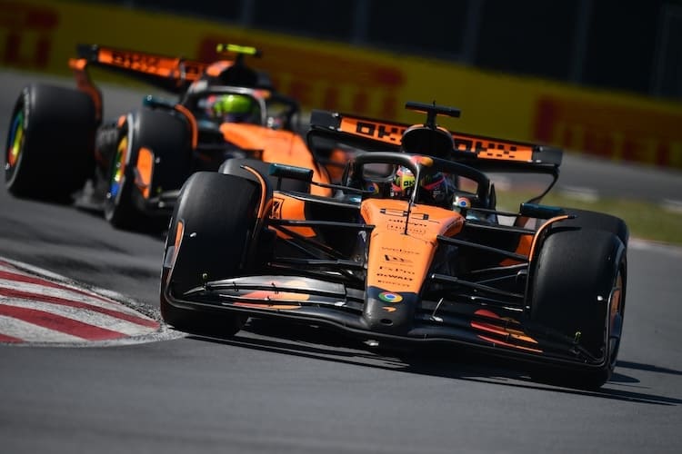 Die McLaren-Fahrer Oscar Piastri und Lando Norris