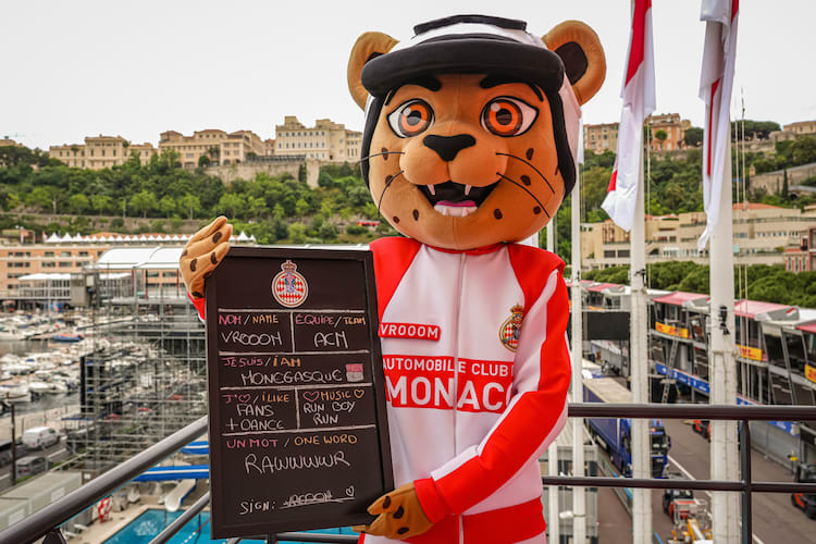 Das F1-Maskottchen des Monaco-GP, der Gepard Groom