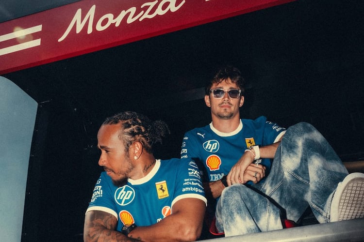 Lewis Hamilton und Charles Leclerc in Monza