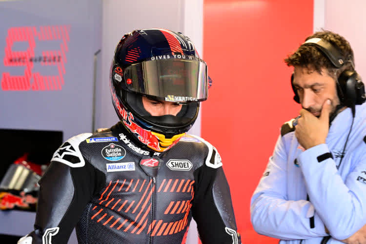 Marc Márquez und sein neuer Crew-Chief Frankie Carchedi beim Valencia-Test