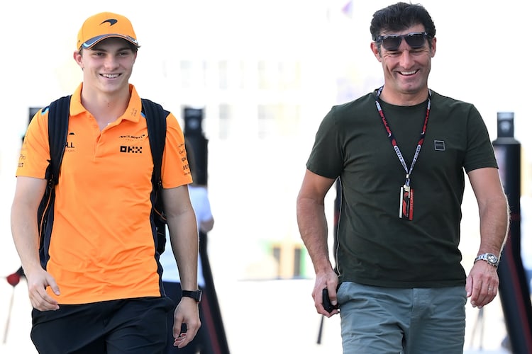 Oscar Piastri und Mark Webber
