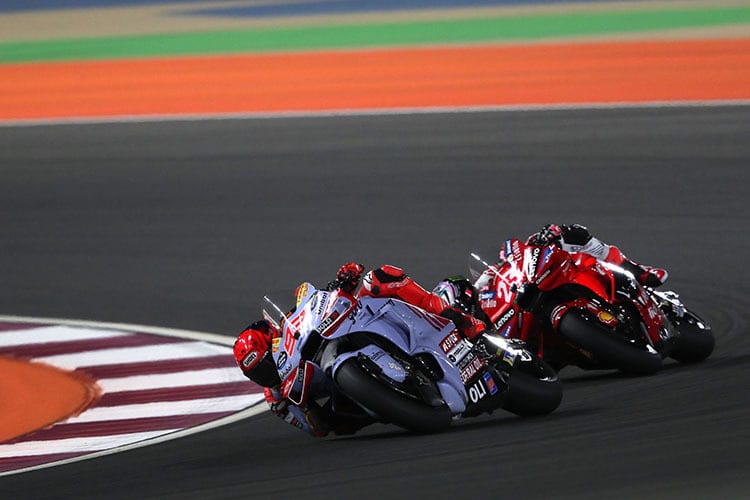 Marc Márquez: Schneller als Bastianini auf der Werks-Ducati.