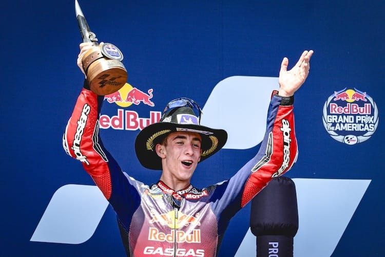 Drittes Rennen, zweites Podium. Pedro Acosta hat sich bereits an Spitze der MotoGP festgebissen