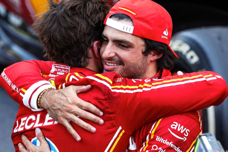 Carlos Sainz und Charles Leclerc