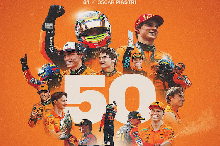 Oscar Piastri steht vor seinem 50. Formel-1-GP
