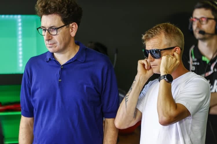 Mattia Binotto und Kimi Räikkönen in Monza