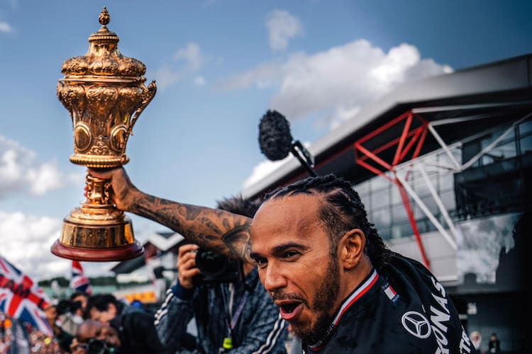 Lewis Hamilton in Silverstone