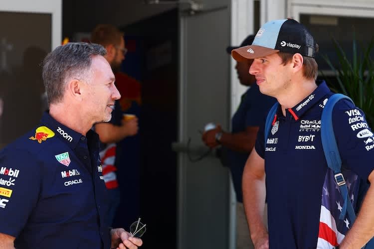 Christian Horner und Max Verstappen