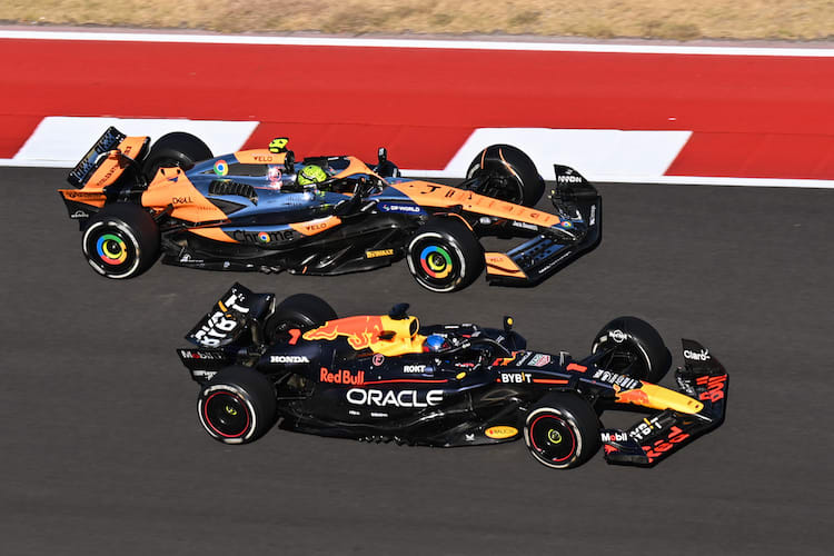 Max Verstappen gegen Lando Norris in Texas