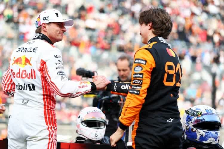 Max Verstappen und Oscar Piastri
