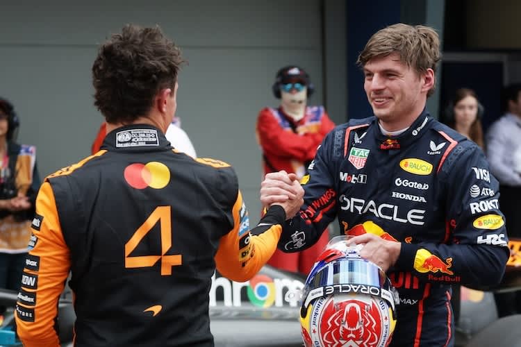 Lando Norris und Max Verstappen
