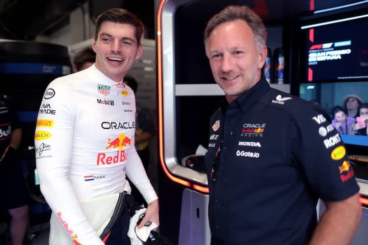 Max Verstappen und Christian Horner