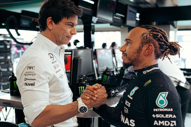 Toto Wolff und Lewis Hamilton
