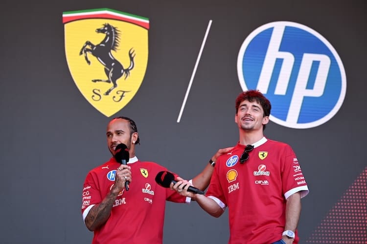 Lewis Hamilton und Charles Leclerc