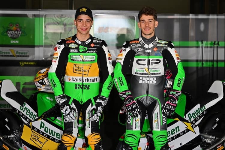 Noah Dettwiler (links) an der Seite von Riccardo Rossi. Während Dettwiler zum ersten Mal in Austin fährt, holte der Italiener schon mehrfach WM-Punkte in Texas