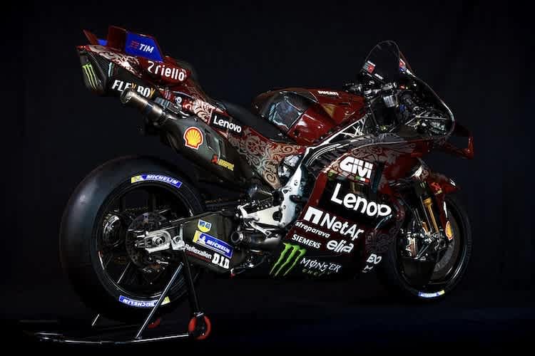 Ein Kunstwerk: Die Ducati Desmosedici GP25 mit der Speziallackierung