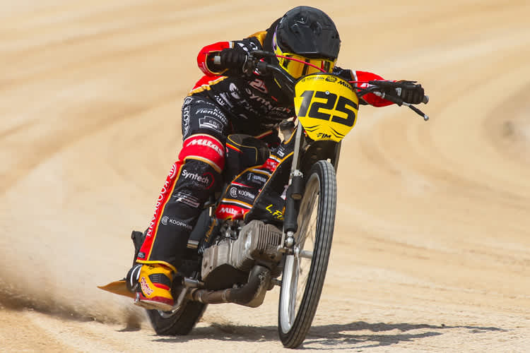 Lukas Fienhage fuhr beim Langbahn-GP in Mühldorf auf Platz 3