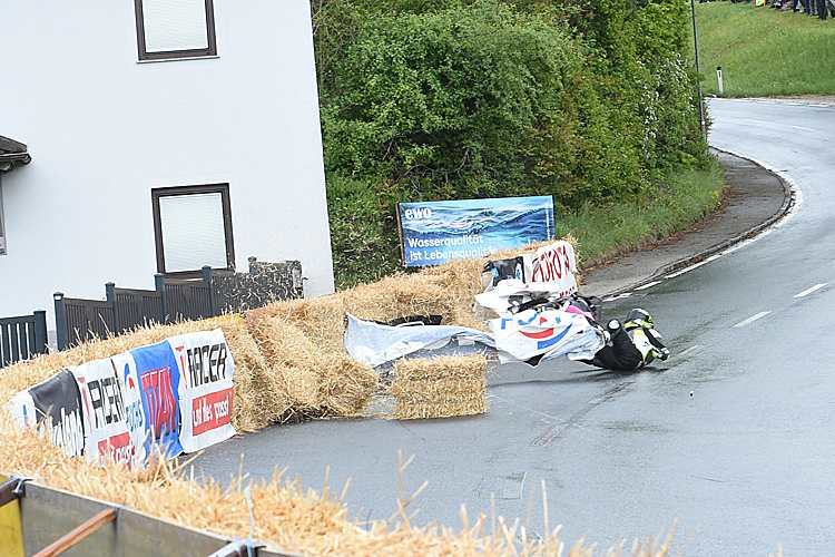 Einer der zahlreichen Ausrutscher, die glimpflich verliefen