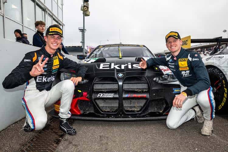 Gemeinsam mit Maxime Oosten (links) wurde Leon Köhler 2024 im FK Performance Motorsport BMW Vizemeister im ADAC GT Masters