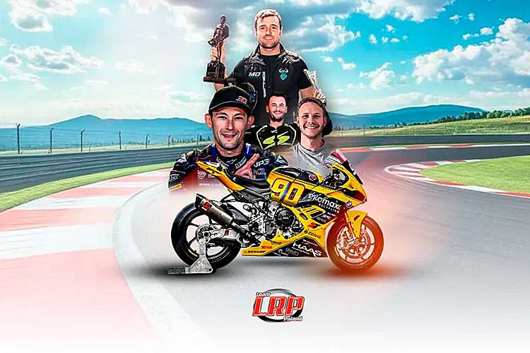 Das Team von LRP Poland mit dem 29-fachen TT-Sieger Michael Dunlop