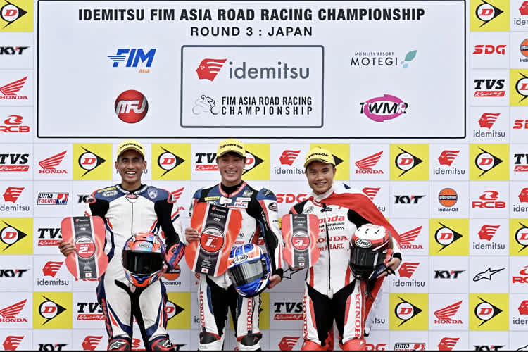 Motegi-Podest nach Lauf 2