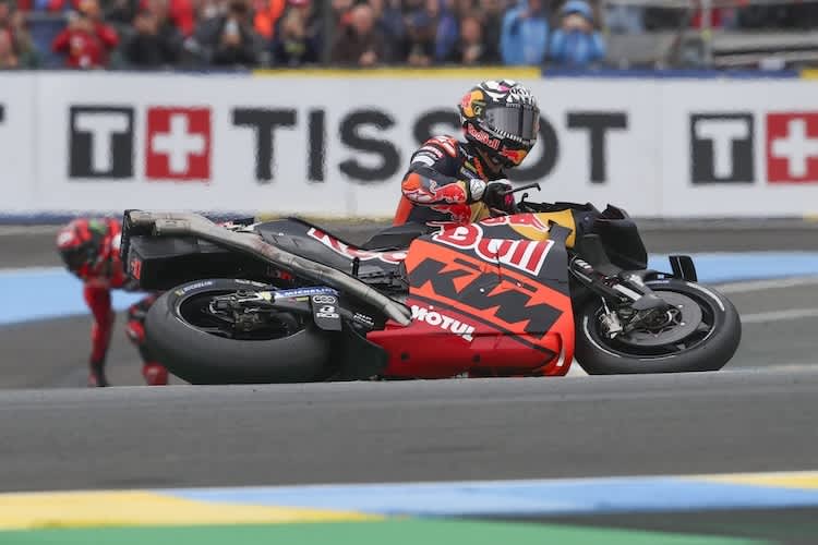 Zwei Stürze und zwei doppelte Long-lap-Strafen hinderten Enea Bastianini nicht daran, in Le Mans WM-Punkte zu holen