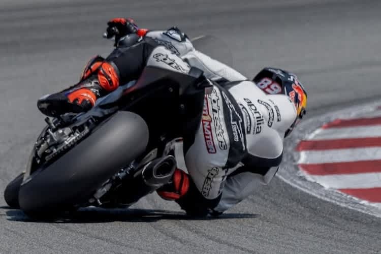 Im Training, aber noch nicht auf der MotoGP-Aprilia: Jorge Martin in Barcelona