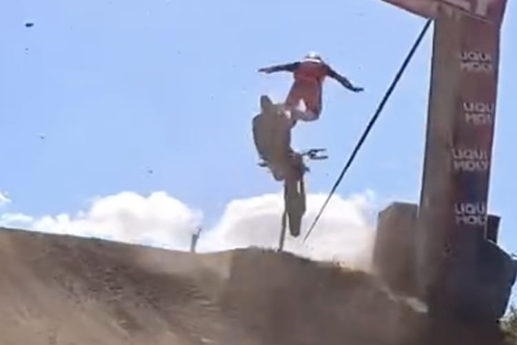 Brian Bogers flog in Uddevalla im ersten Lauf heftig ab