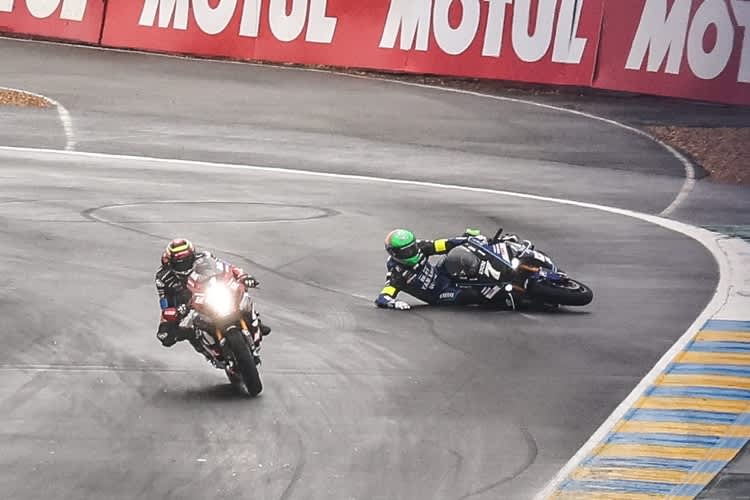 Marvin Fritz (Yamaha) stürzte in Runde 1