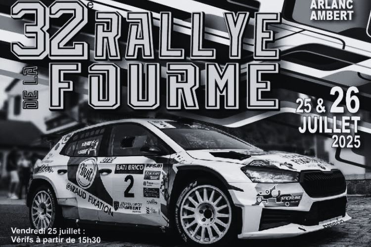 Das Veranstaltungsplakat der Rallye Fourme d'Ambert